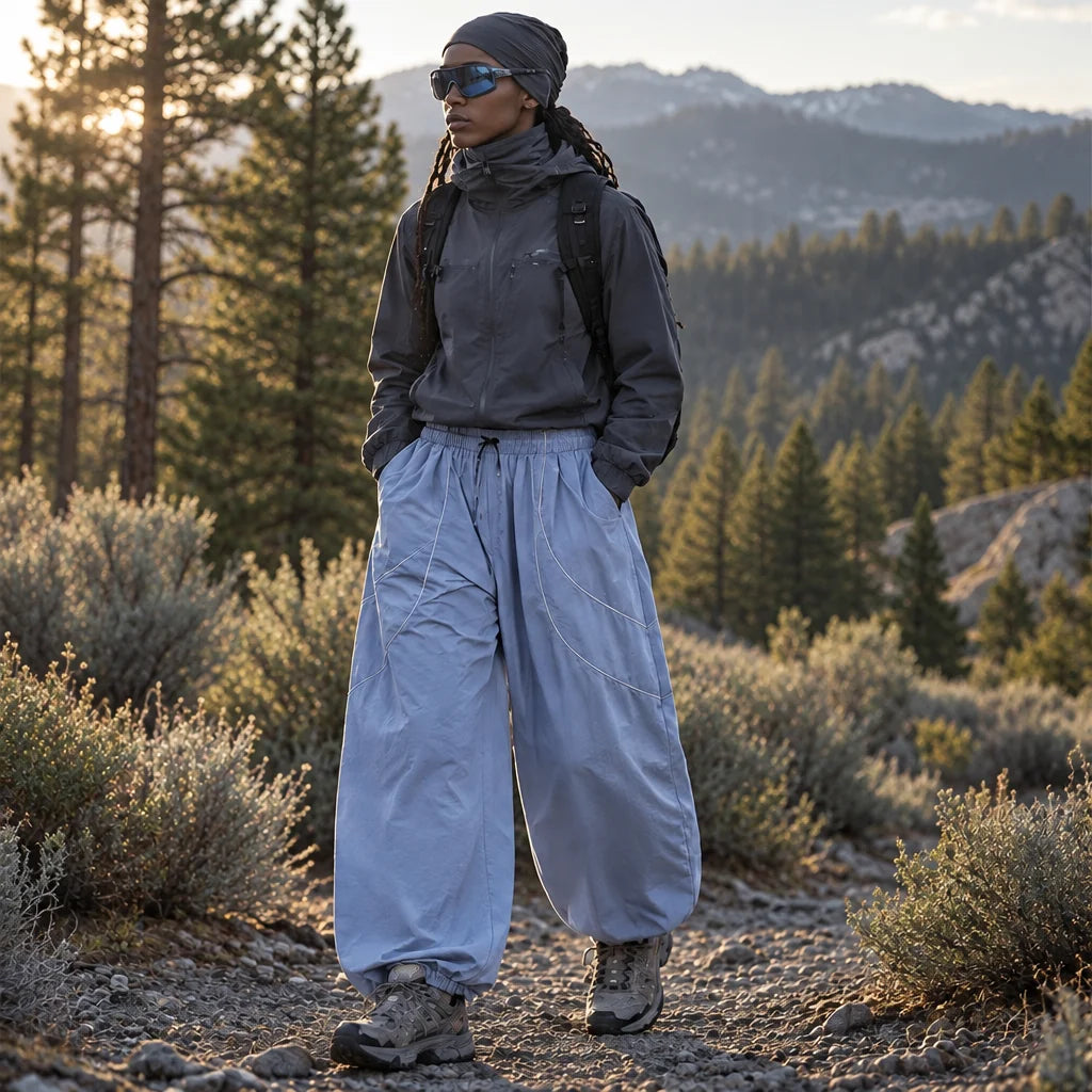 Howe - Unisex Quick-Dry Windproof & Reflective Waterproof Trousers - Light Blue