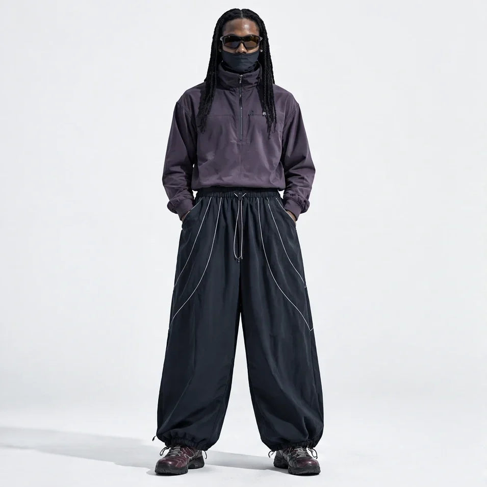 Howe - Unisex Quick-Dry Windproof & Reflective Waterproof Trousers - Navy Blue
