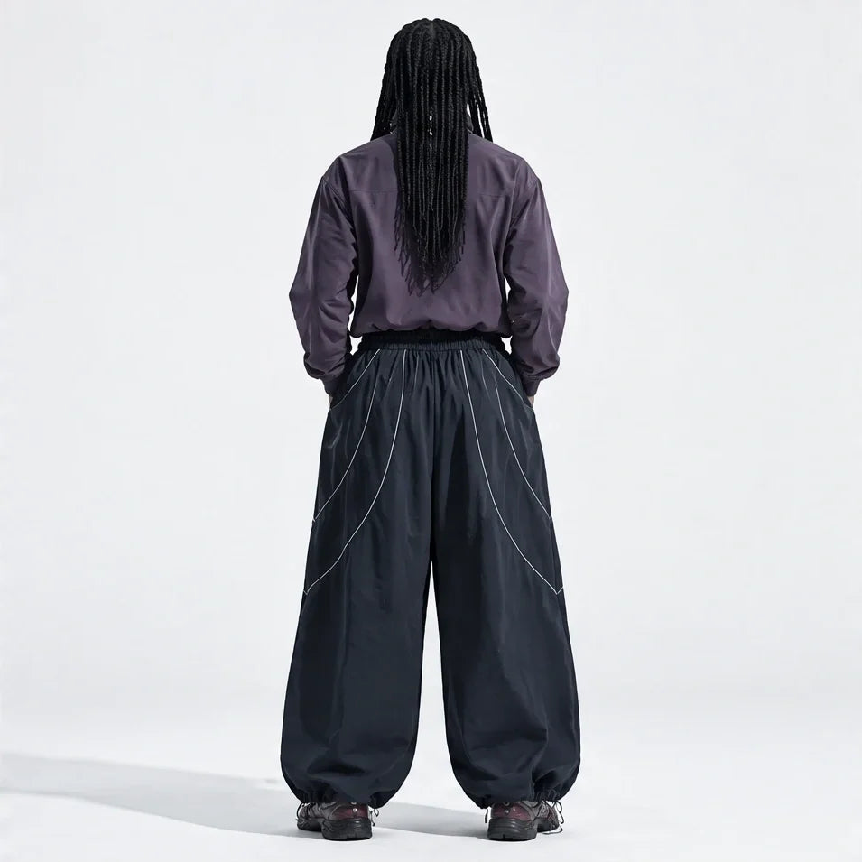 Howe - Unisex Quick-Dry Windproof & Reflective Waterproof Trousers - Navy Blue