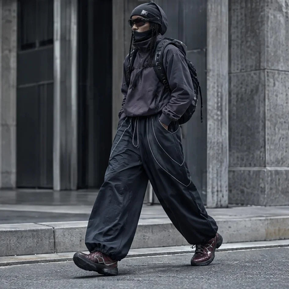 Howe - Unisex Quick-Dry Windproof & Reflective Waterproof Trousers - Navy Blue