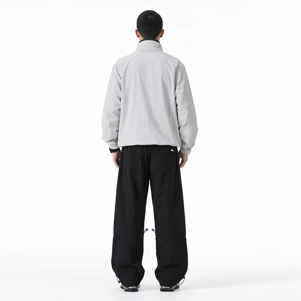 Rake - Mens Quick-Dry Windproof & Straight-Leg Waterproof Trousers - Black