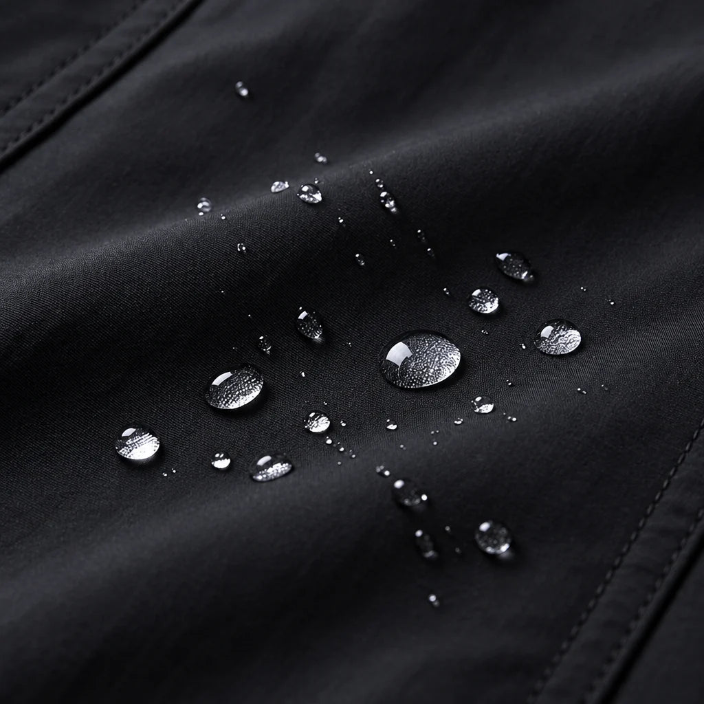 Rake - Mens Quick-Dry Windproof & Straight-Leg Waterproof Trousers - Black