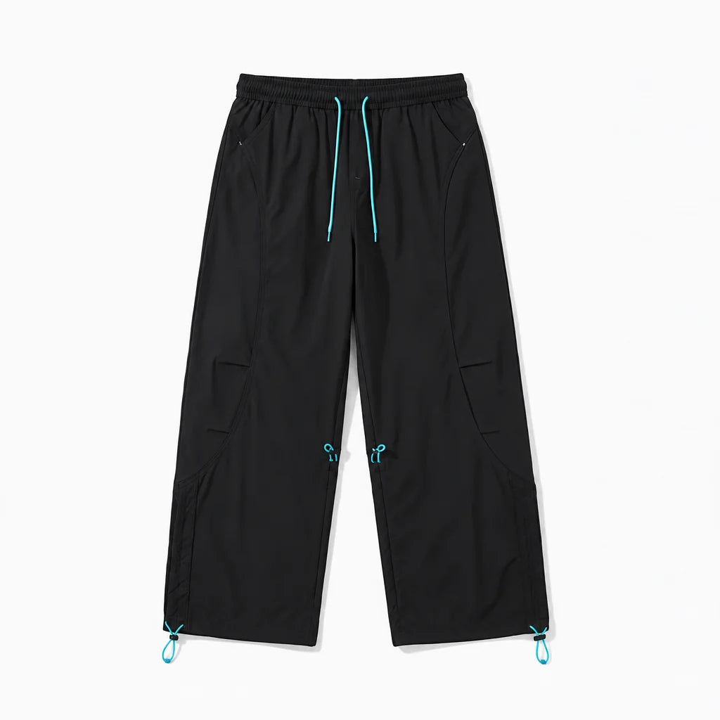 Rake - Mens Quick-Dry Windproof & Straight-Leg Waterproof Trousers - Black