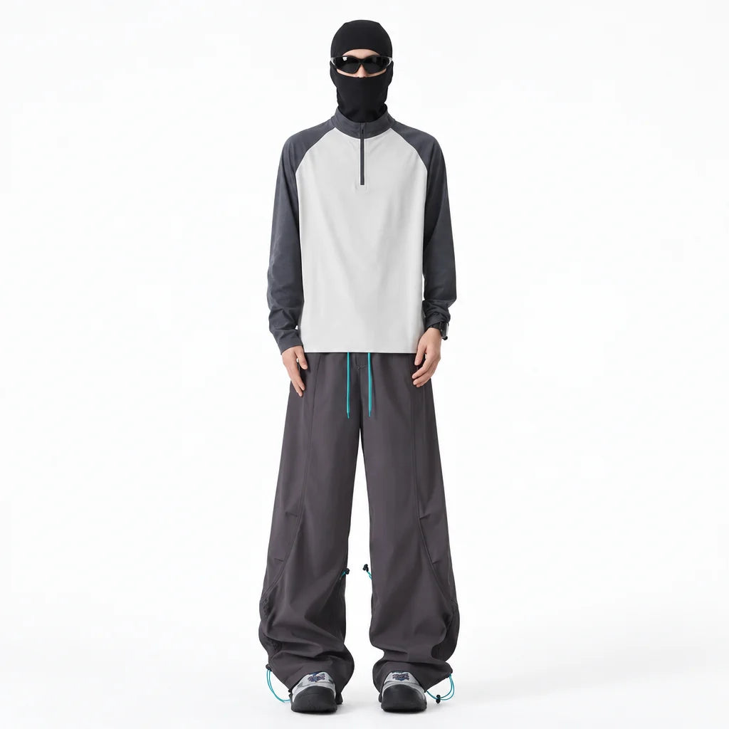 Rake - Mens Quick-Dry Windproof & Straight-Leg Waterproof Trousers - Grey