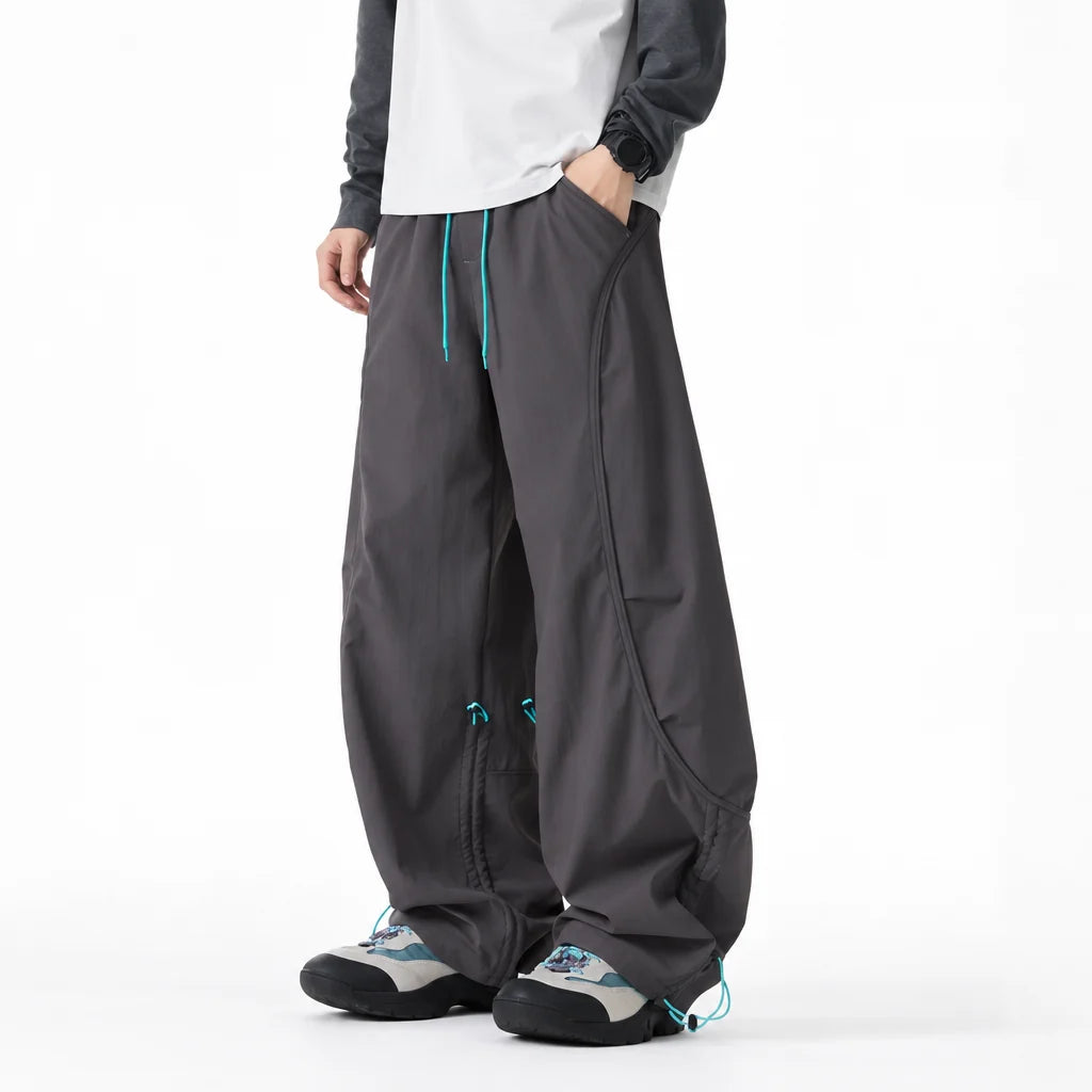Rake - Mens Quick-Dry Windproof & Straight-Leg Waterproof Trousers - Grey