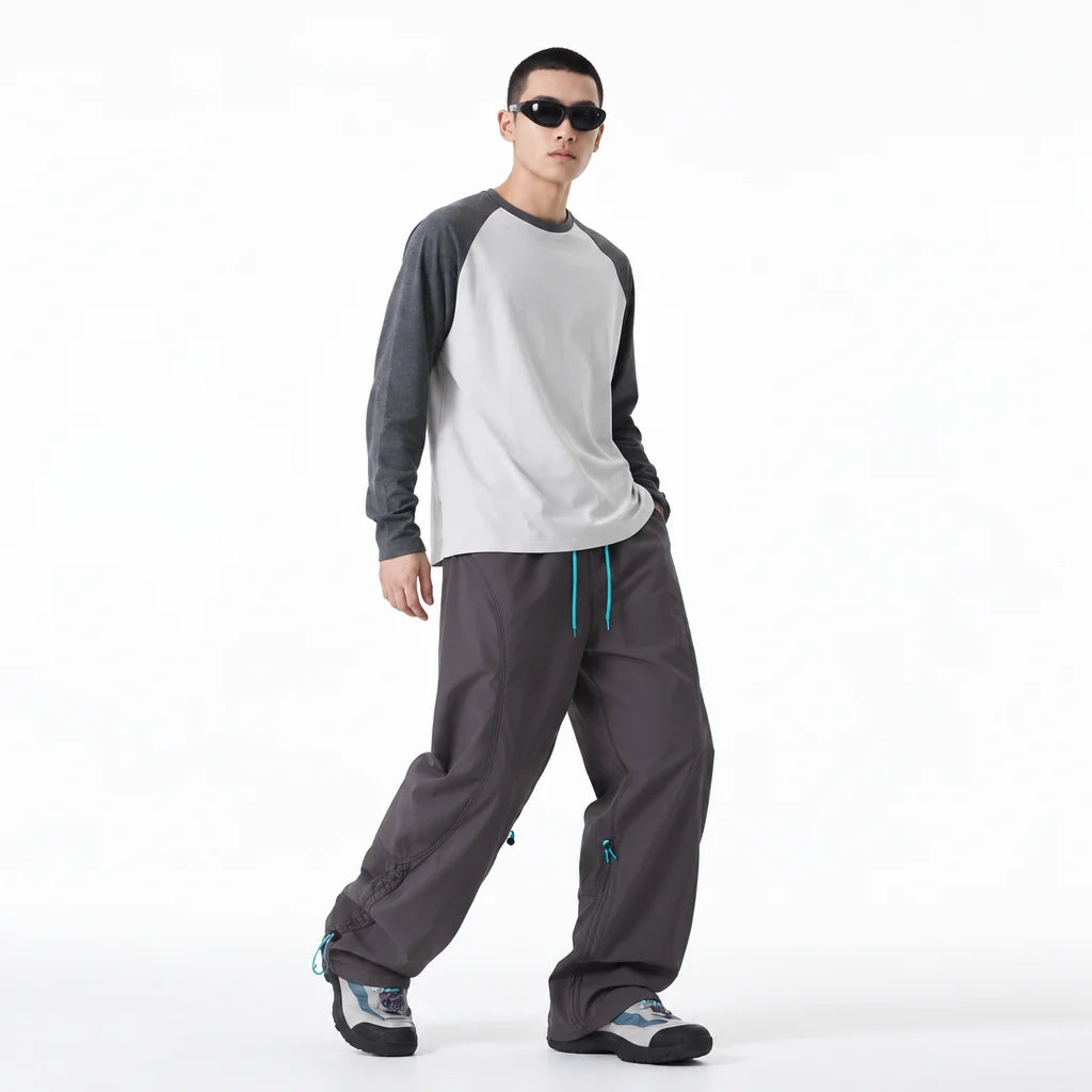 Rake - Mens Quick-Dry Windproof & Straight-Leg Waterproof Trousers - Grey