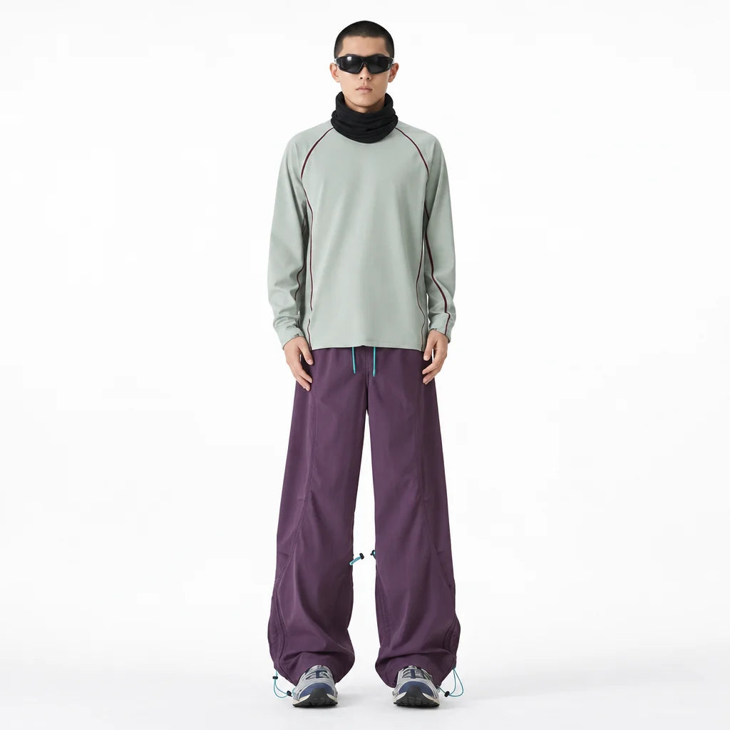 Rake - Mens Quick-Dry Windproof & Straight-Leg Waterproof Trousers - Purple