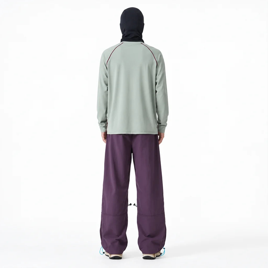 Rake - Mens Quick-Dry Windproof & Straight-Leg Waterproof Trousers - Purple