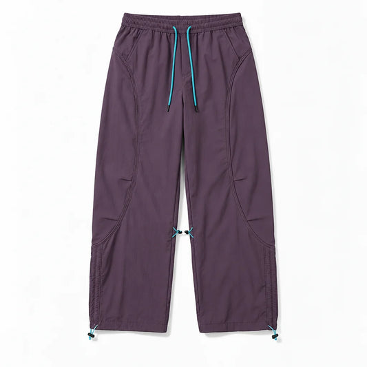 Rake - Mens Quick-Dry Windproof & Straight-Leg Waterproof Trousers - Purple