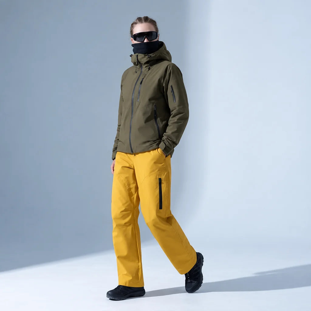 Lour - Unisex Quick-Dry Windproof & Wrinkle-Free Waterproof Trousers - Yellow