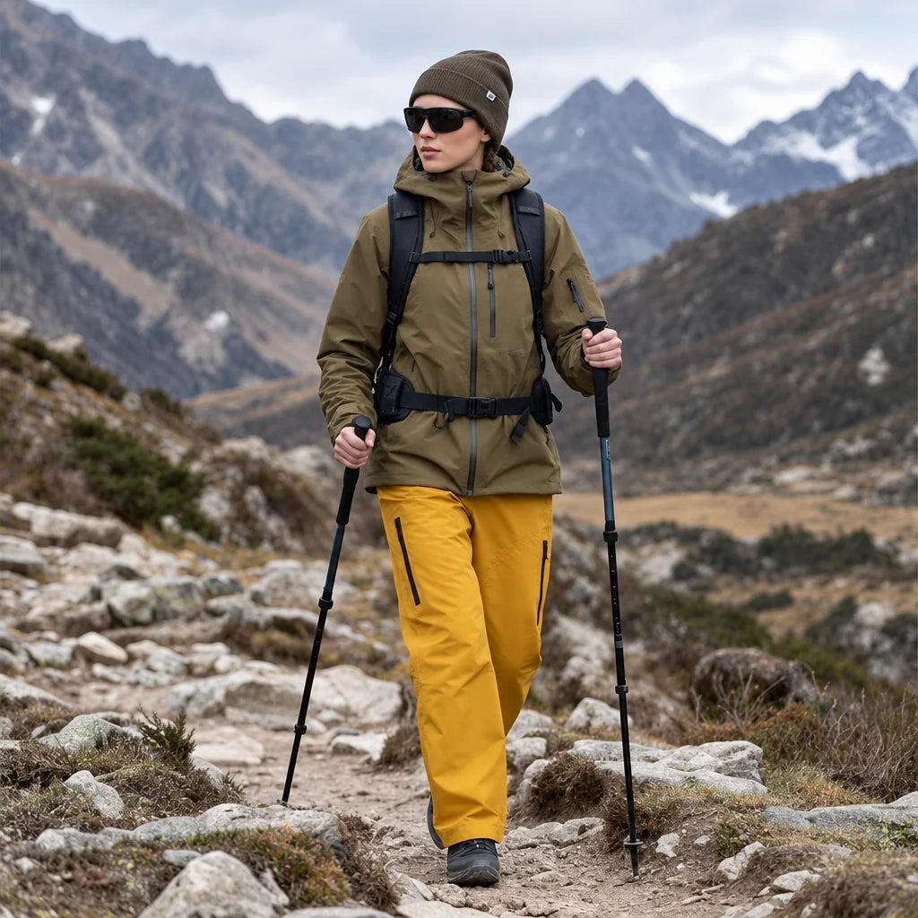 Lour - Unisex Quick-Dry Windproof & Wrinkle-Free Waterproof Trousers - Yellow