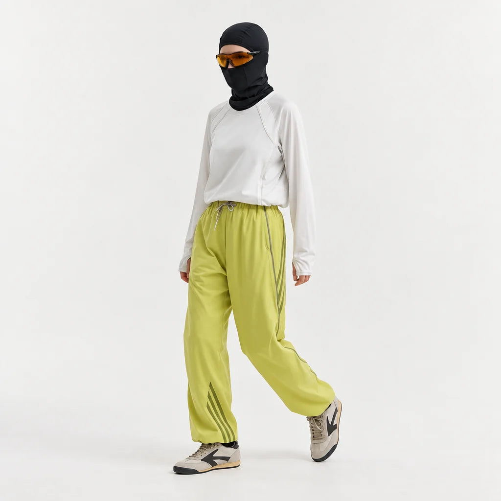 Dreich - Unisex Quick-Dry Windproof & Relaxed Fit Waterproof Trousers - Fluorescent Green