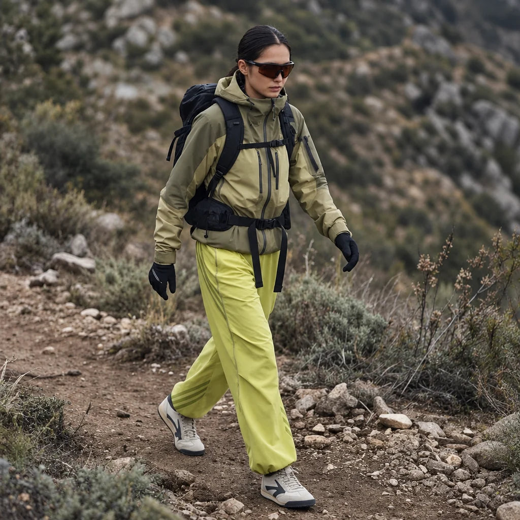 Dreich - Unisex Quick-Dry Windproof & Relaxed Fit Waterproof Trousers - Fluorescent Green