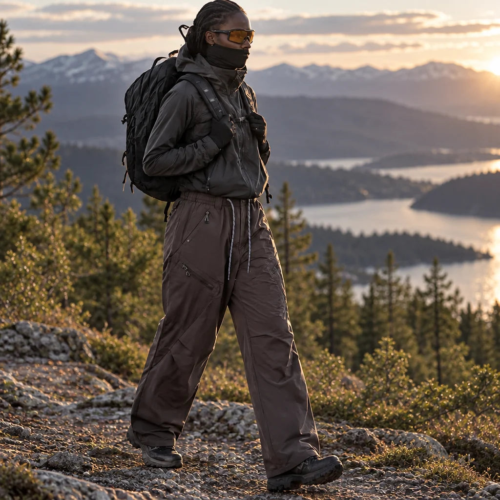 Shiel - Unisex Quick-Dry Windproof & Wrinkle-Free Waterproof Trousers - Brown