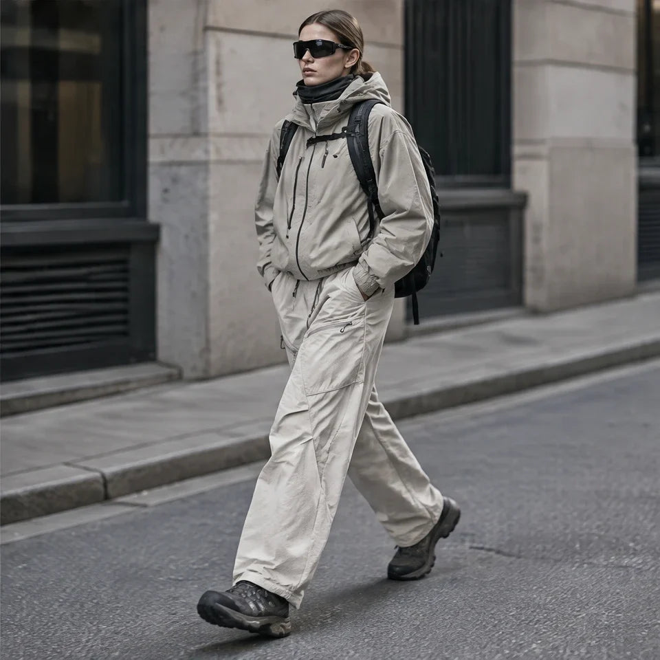 Shiel - Unisex Quick-Dry Windproof & Wrinkle-Free Waterproof Trousers - Off-white