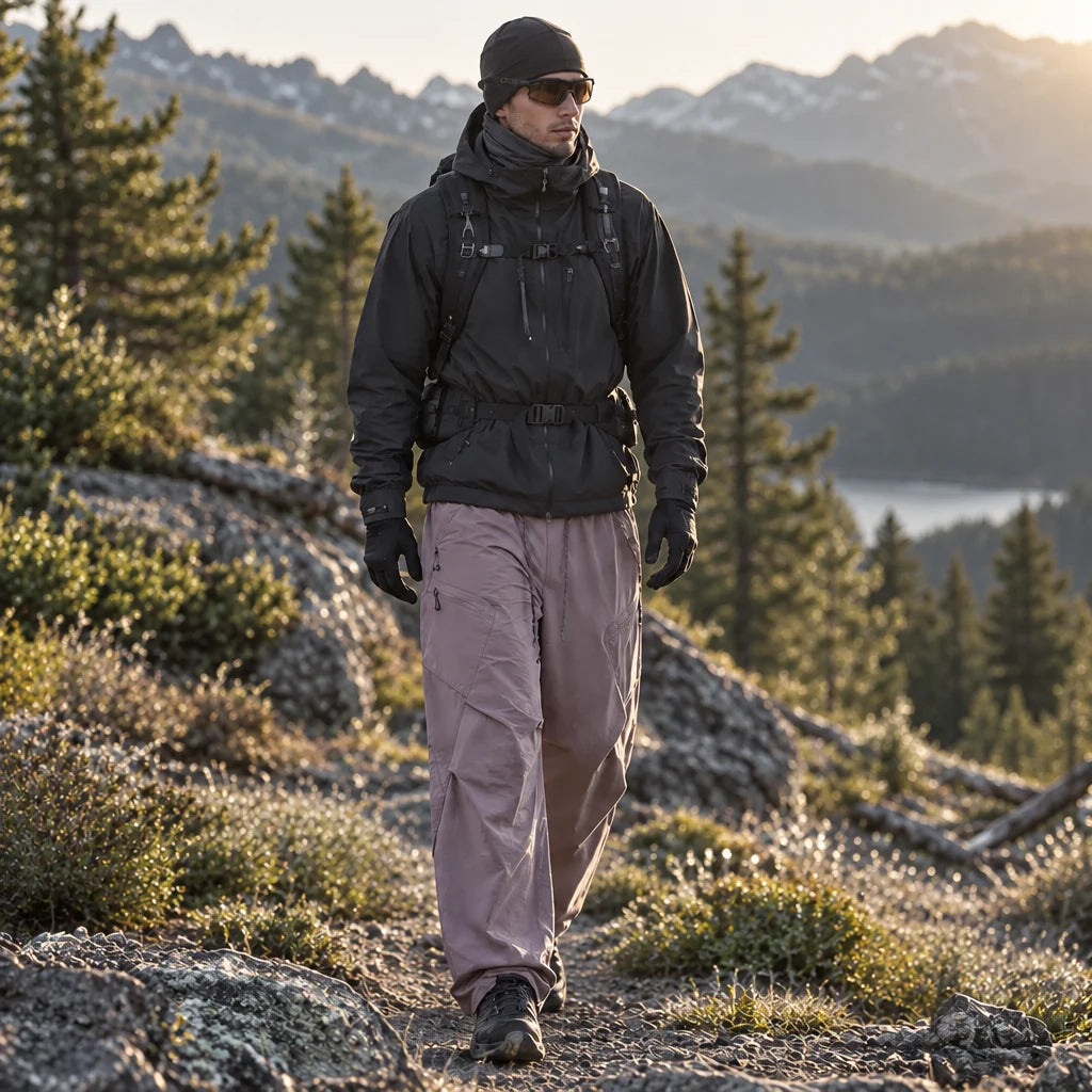 Shiel - Unisex Quick-Dry Windproof & Wrinkle-Free Waterproof Trousers - Pink