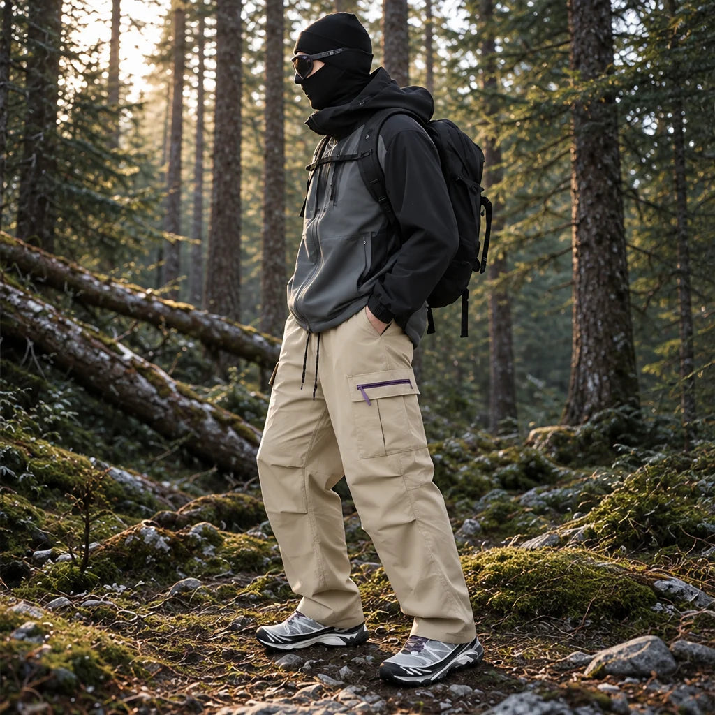 Brash - Unisex Quick-Dry Windproof & Stain-Resistant Waterproof Trousers - Khaki