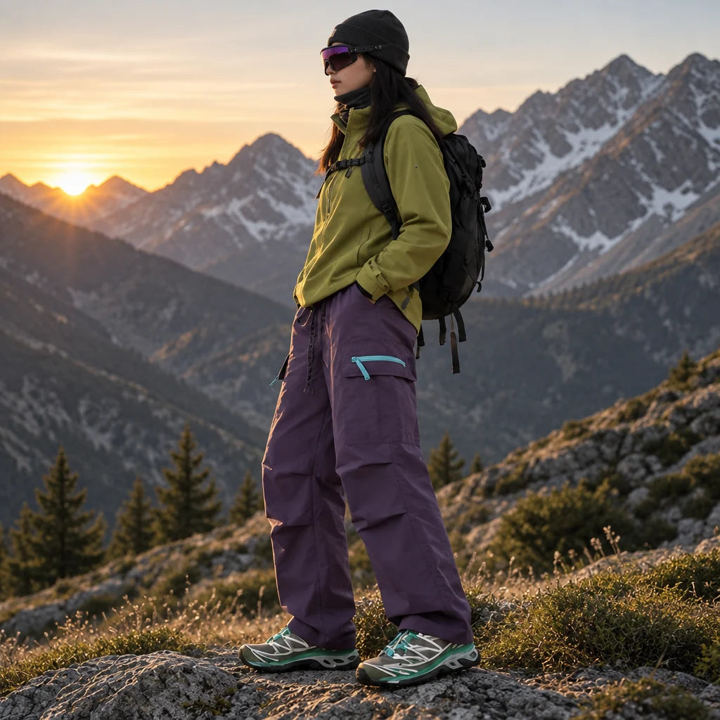 Brash - Unisex Quick-Dry Windproof & Stain-Resistant Waterproof Trousers - Purple
