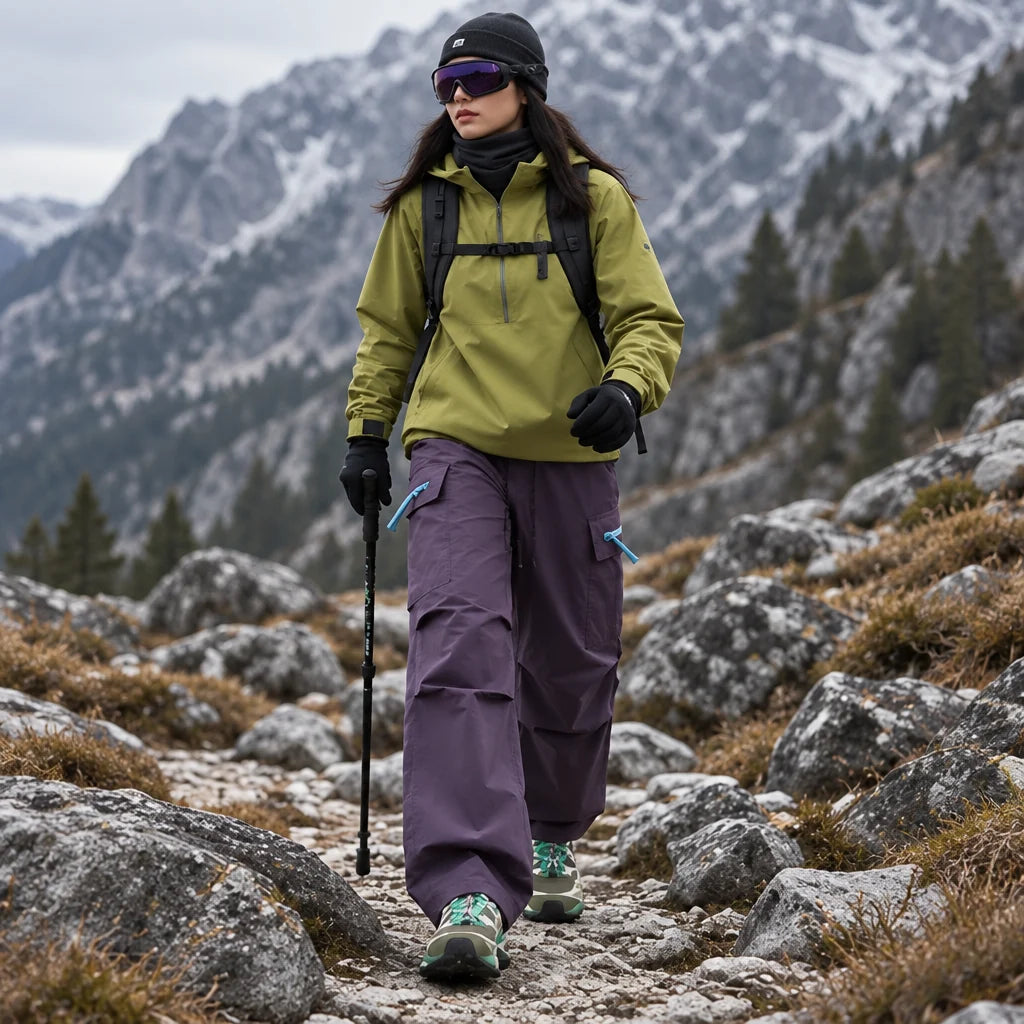 Brash - Unisex Quick-Dry Windproof & Stain-Resistant Waterproof Trousers - Purple