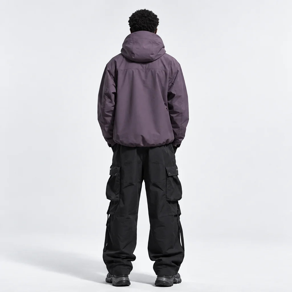 Scar - Unisex Windproof Breathable & Taped Seams Waterproof Jacket - Berry Purple