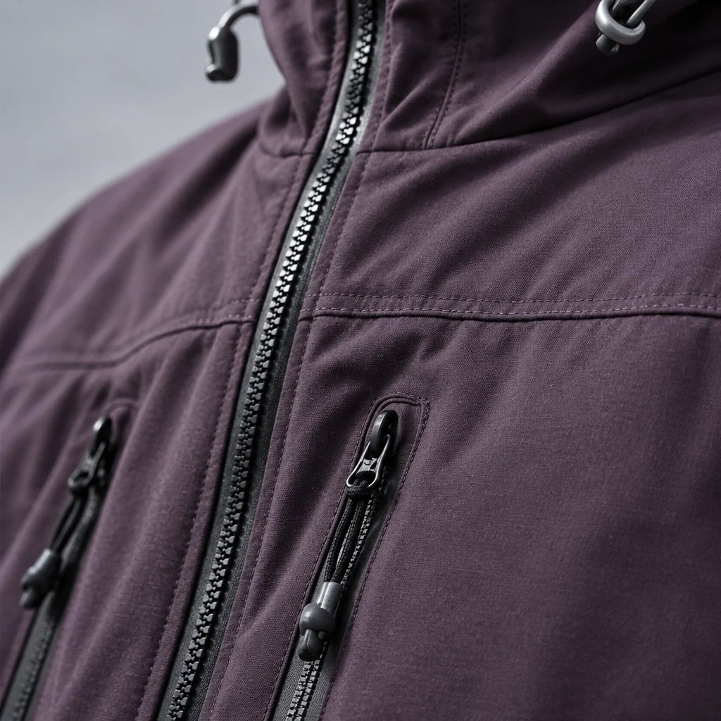 Scar - Unisex Windproof Breathable & Taped Seams Waterproof Jacket - Berry Purple