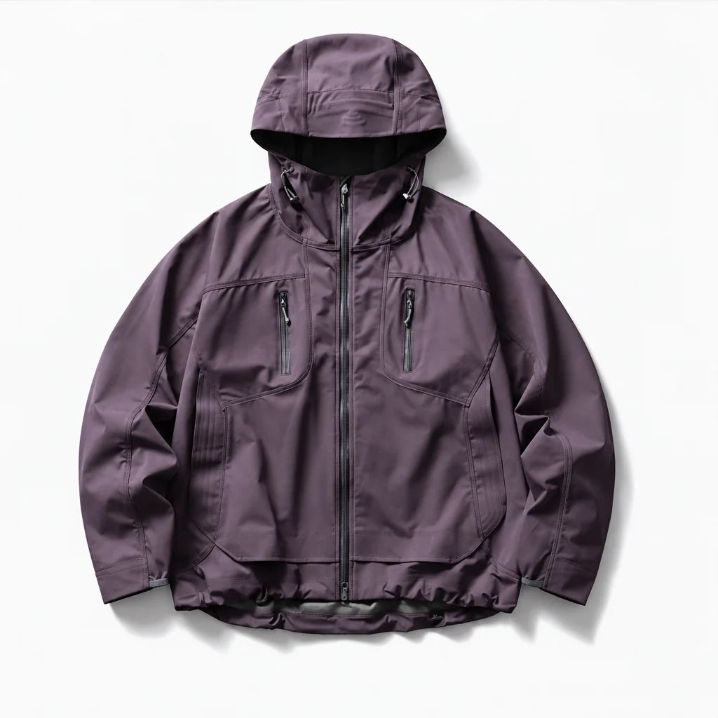 Scar - Unisex Windproof Breathable & Taped Seams Waterproof Jacket - Berry Purple