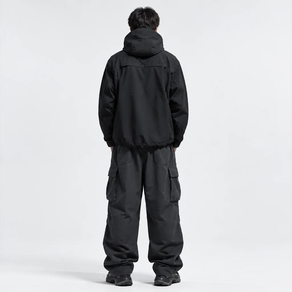 Scar - Unisex Windproof Breathable & Taped Seams Waterproof Jacket - Black