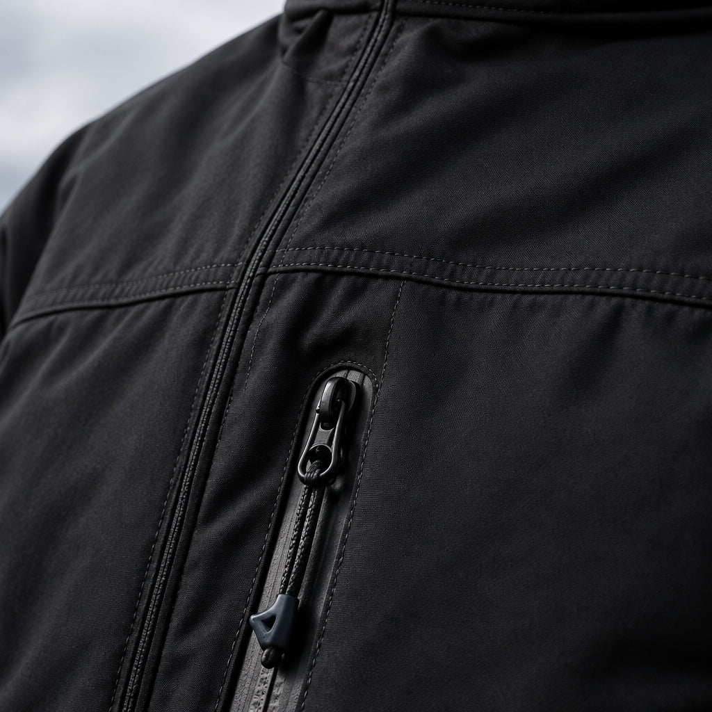 Scar - Unisex Windproof Breathable & Taped Seams Waterproof Jacket - Black