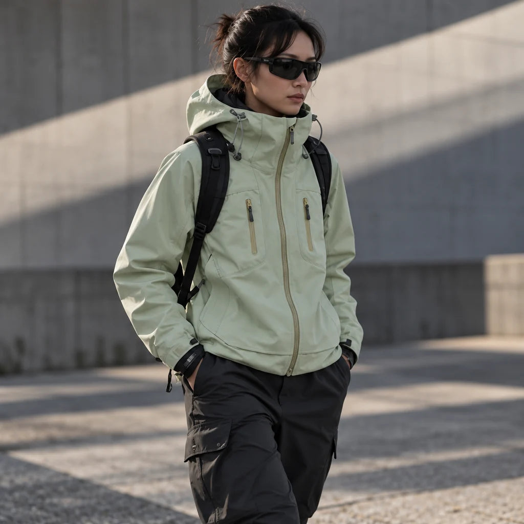 Scar - Unisex Windproof Breathable & Taped Seams Waterproof Jacket - Green