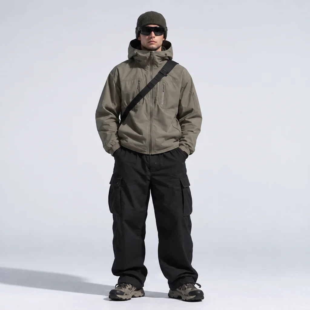 Scar - Unisex Windproof Breathable & Taped Seams Waterproof Jacket - Khaki