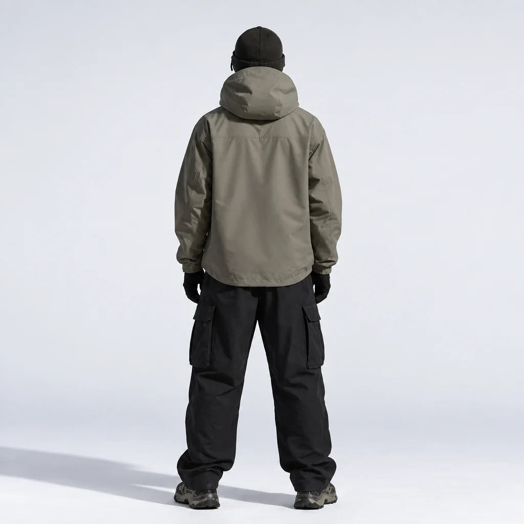Scar - Unisex Windproof Breathable & Taped Seams Waterproof Jacket - Khaki