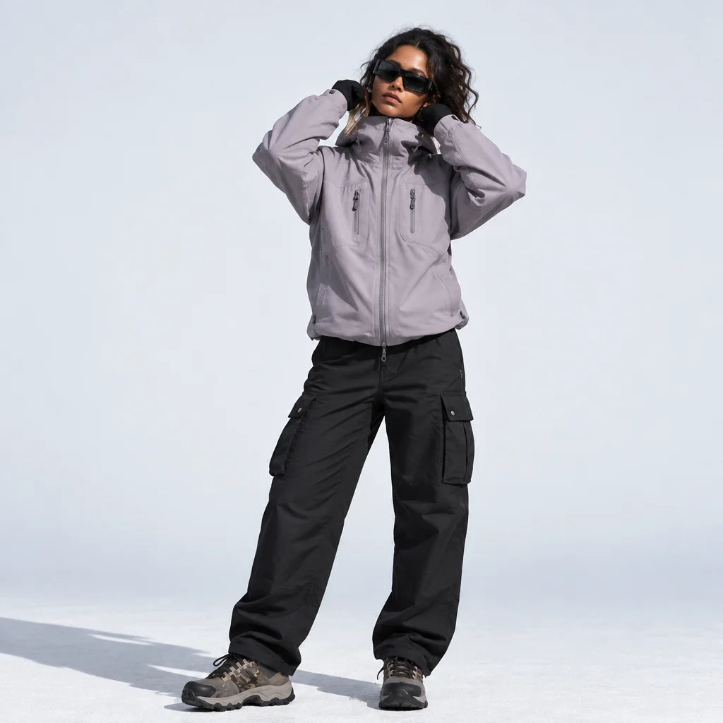 Scar - Unisex Windproof Breathable & Taped Seams Waterproof Jacket - Lavender Purple