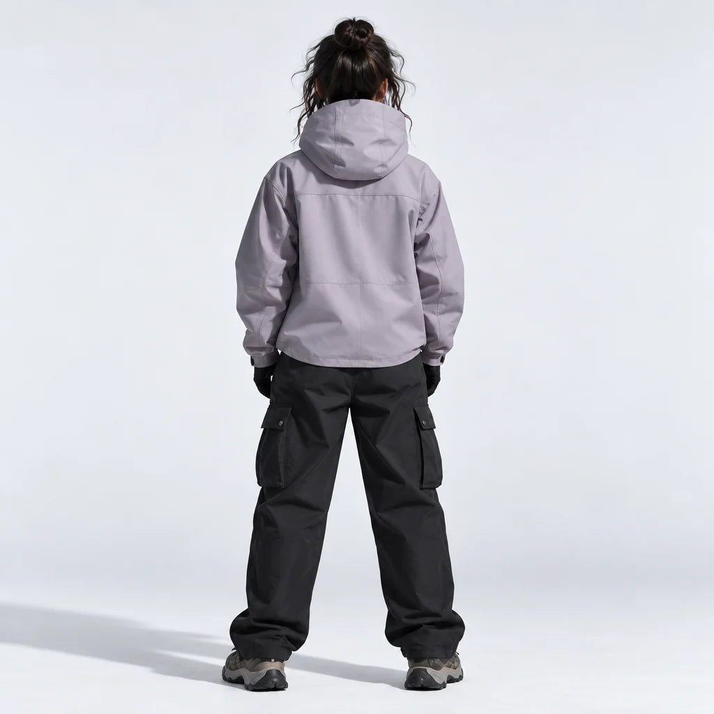 Scar - Unisex Windproof Breathable & Taped Seams Waterproof Jacket - Lavender Purple