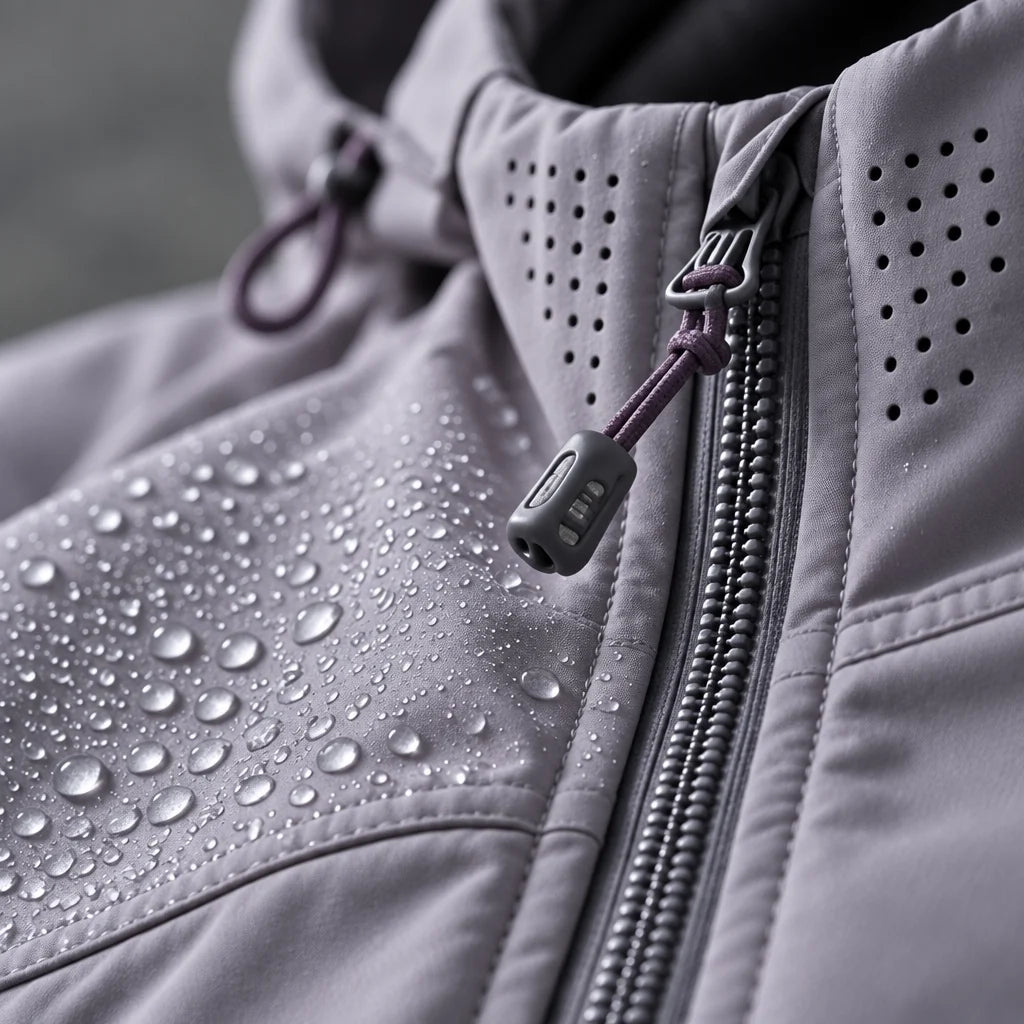 Scar - Unisex Windproof Breathable & Taped Seams Waterproof Jacket - Lavender Purple