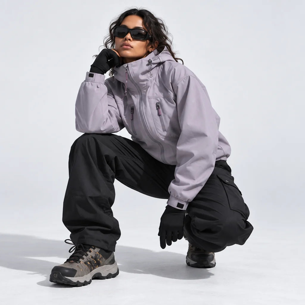 Scar - Unisex Windproof Breathable & Taped Seams Waterproof Jacket - Lavender Purple