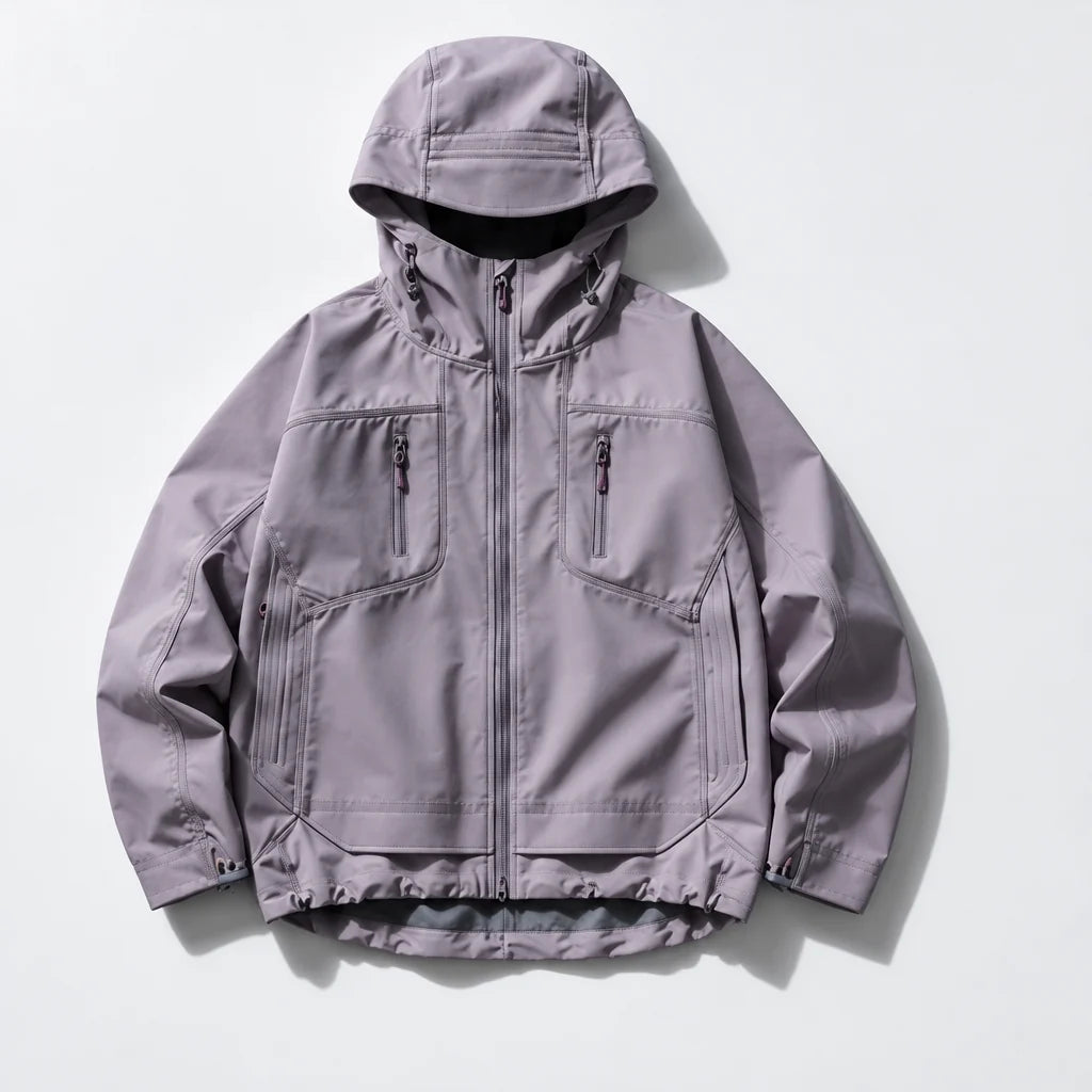 Scar - Unisex Windproof Breathable & Taped Seams Waterproof Jacket - Lavender Purple