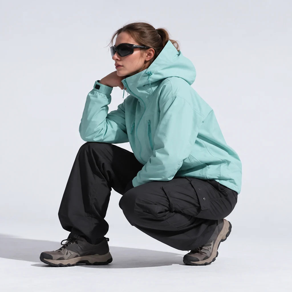 Scar - Unisex Windproof Breathable & Taped Seams Waterproof Jacket - Mint Green