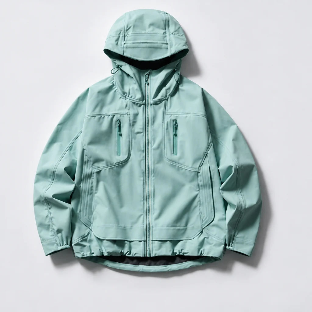 Scar - Unisex Windproof Breathable & Taped Seams Waterproof Jacket - Mint Green