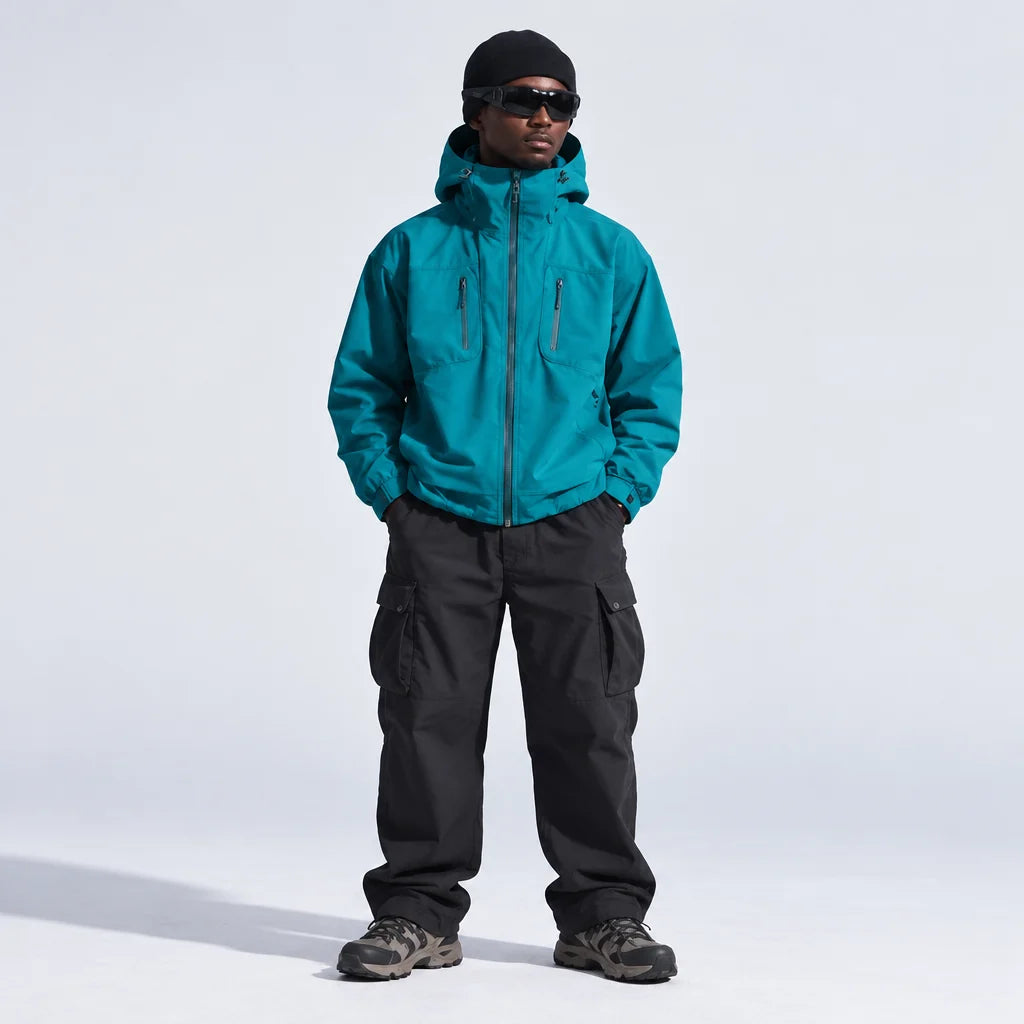 Scar - Unisex Windproof Breathable & Taped Seams Waterproof Jacket - Peacock Blue