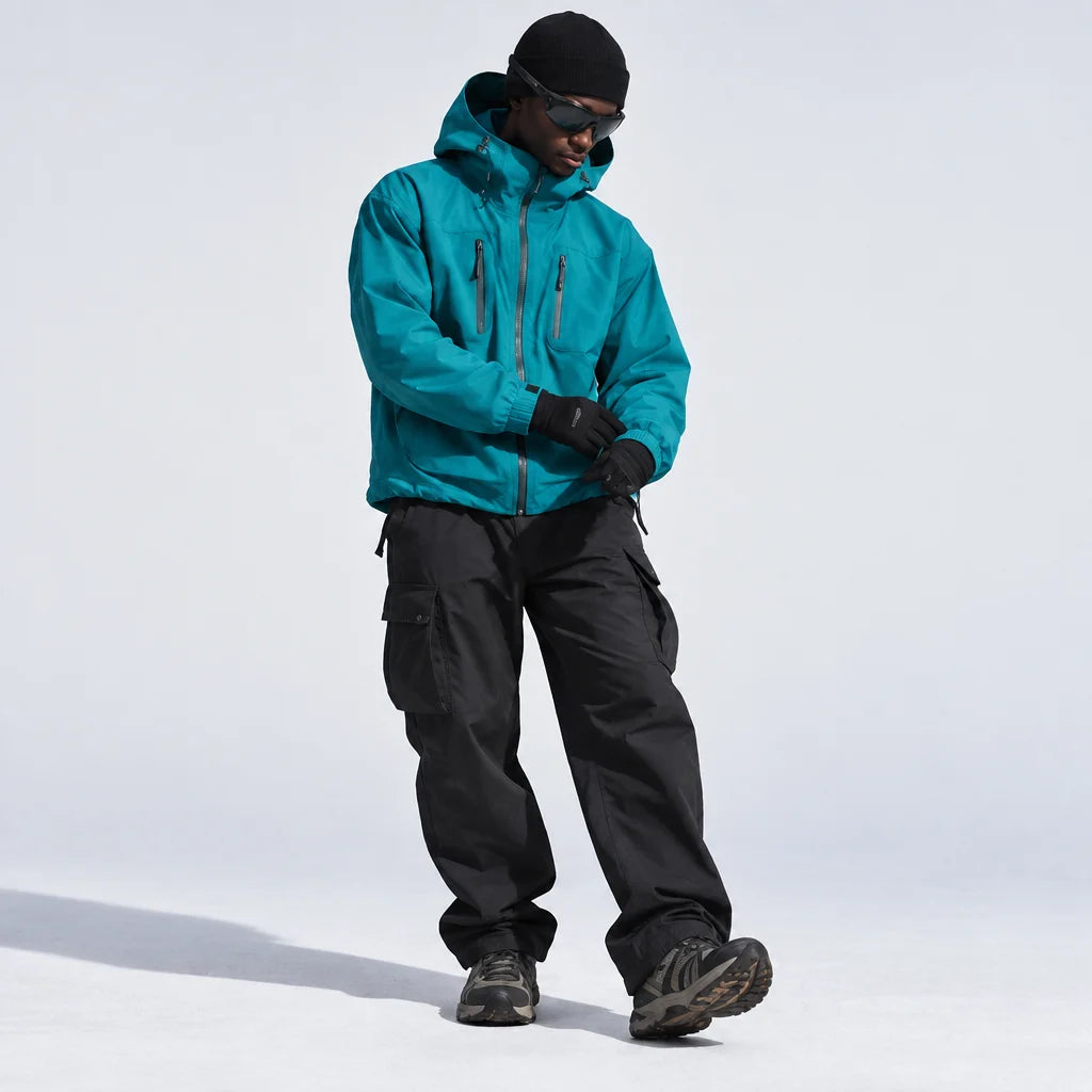 Scar - Unisex Windproof Breathable & Taped Seams Waterproof Jacket - Peacock Blue