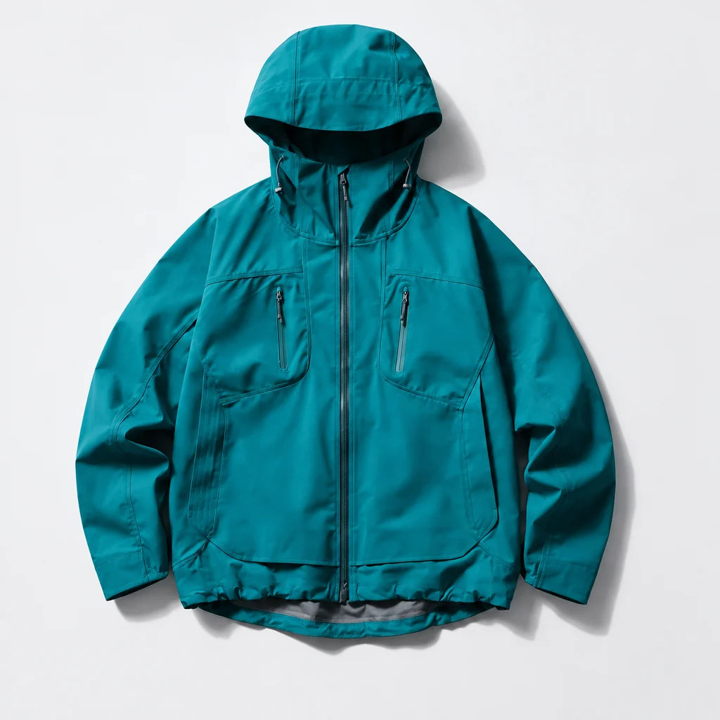 Scar - Unisex Windproof Breathable & Taped Seams Waterproof Jacket - Peacock Blue