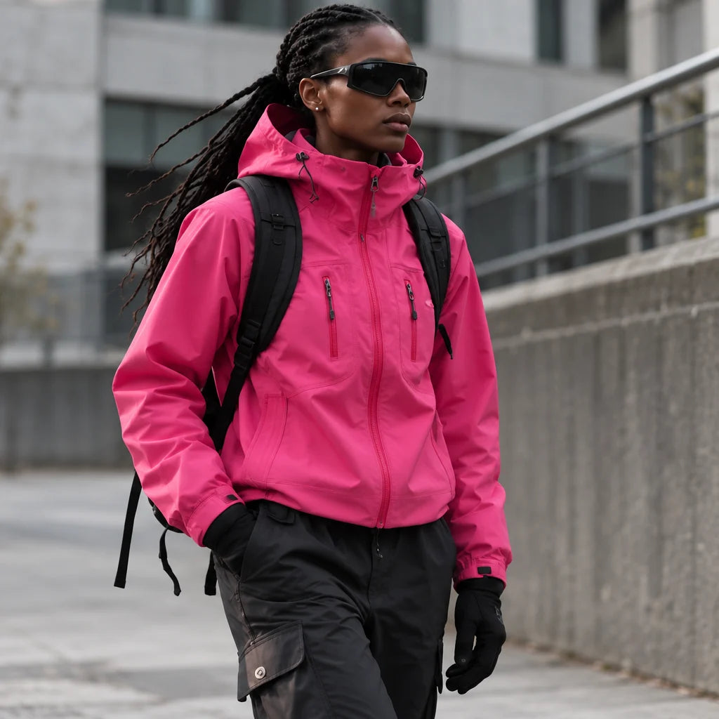Scar - Unisex Windproof Breathable & Taped Seams Waterproof Jacket - Pink
