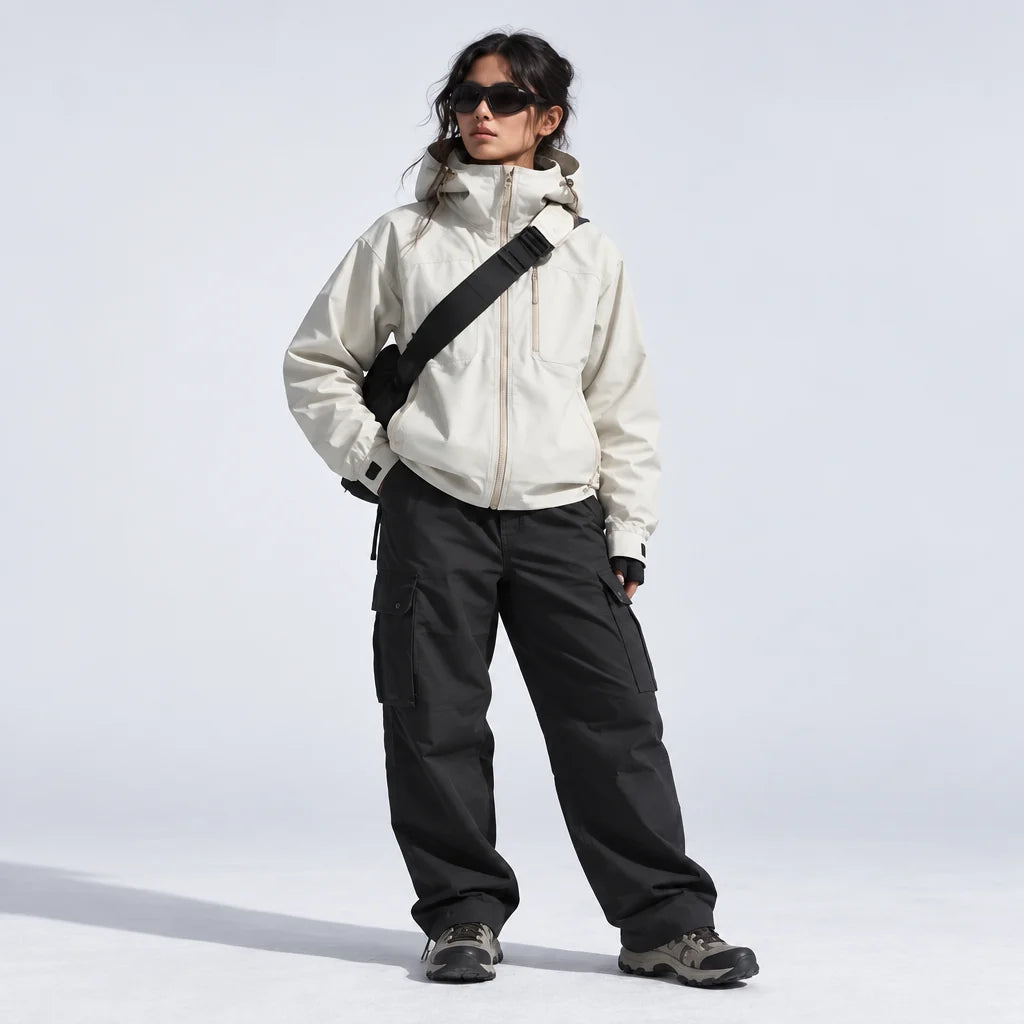 Scar - Unisex Windproof Breathable & Taped Seams Waterproof Jacket - White
