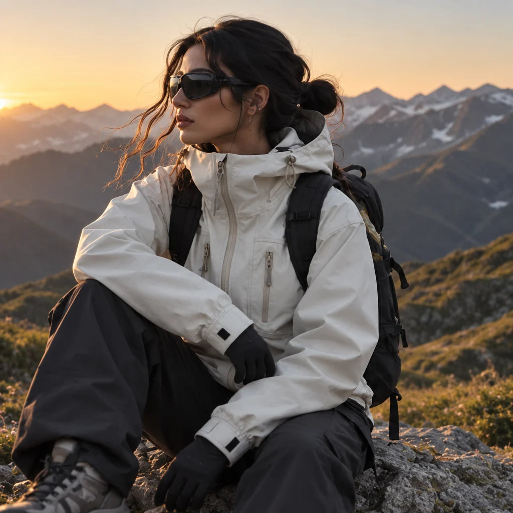 Scar - Unisex Windproof Breathable & Taped Seams Waterproof Jacket - White