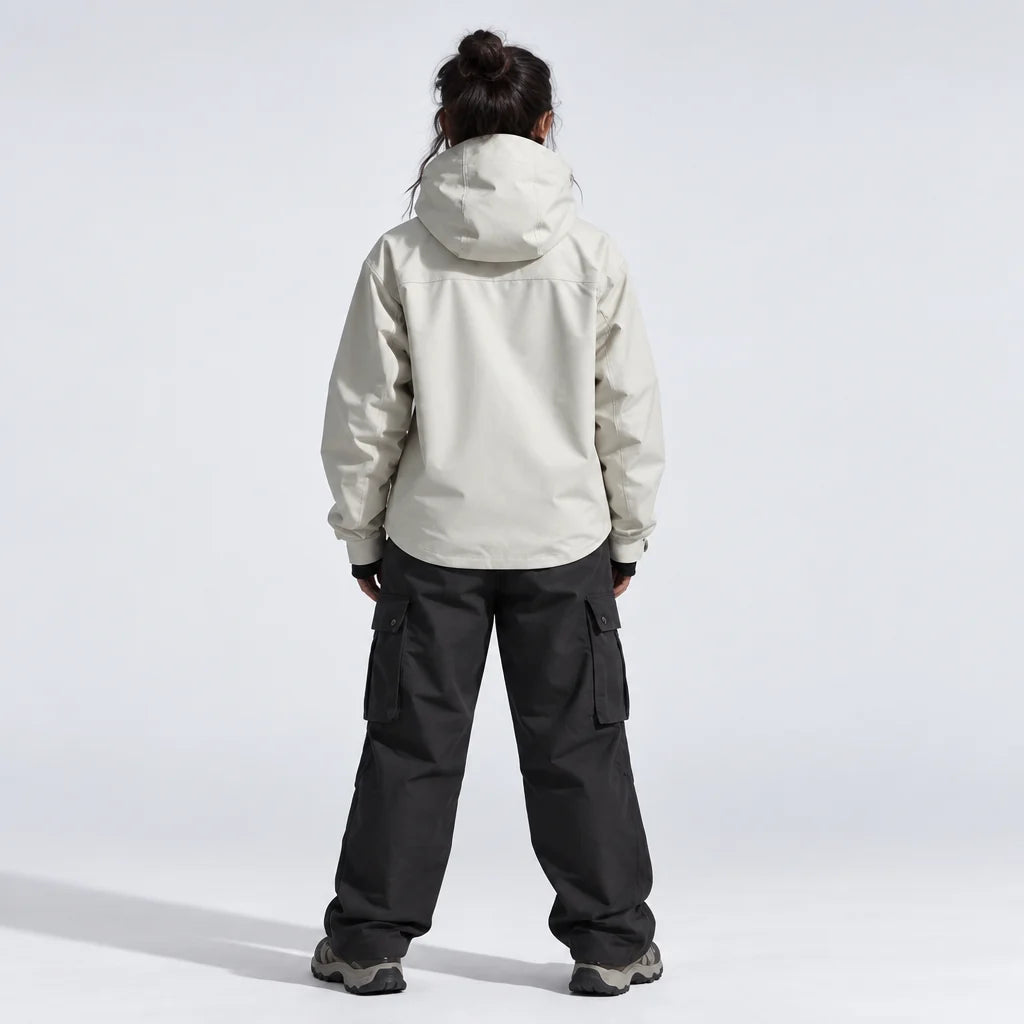 Scar - Unisex Windproof Breathable & Taped Seams Waterproof Jacket - White
