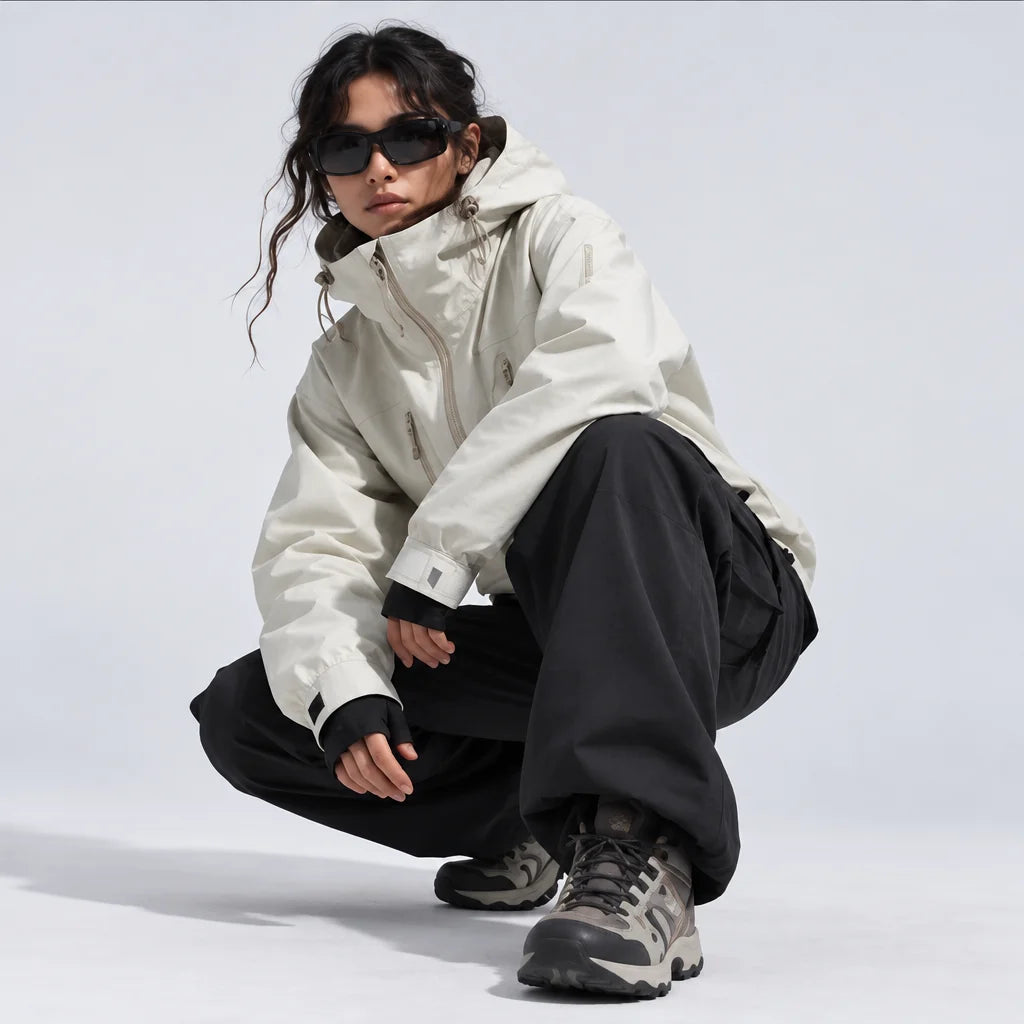 Scar - Unisex Windproof Breathable & Taped Seams Waterproof Jacket - White