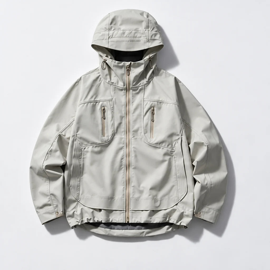 Scar - Unisex Windproof Breathable & Taped Seams Waterproof Jacket - White