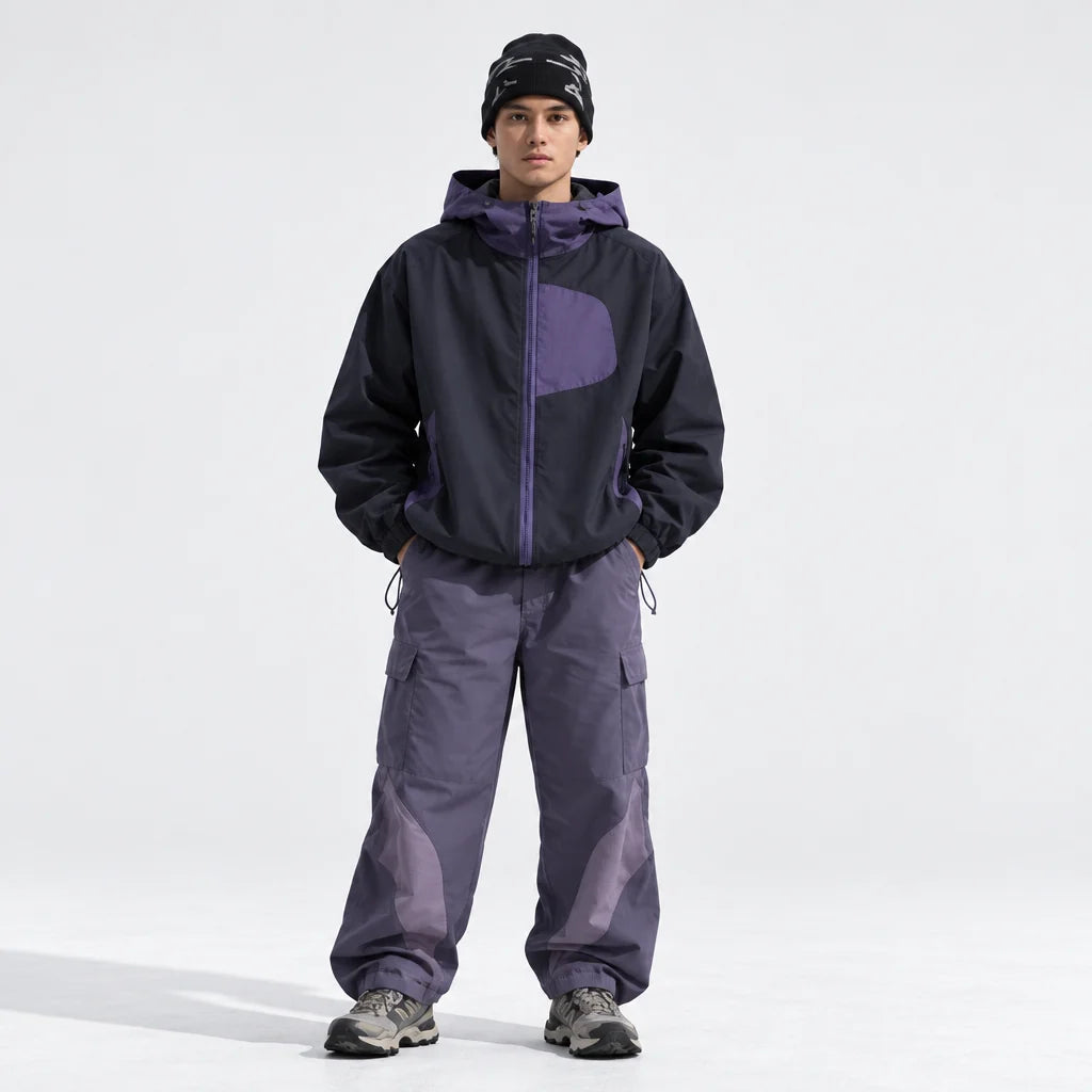 Rack - Unisex Water-Repellent & Windproof Reflective Lightweight Jacket - Deep Purple