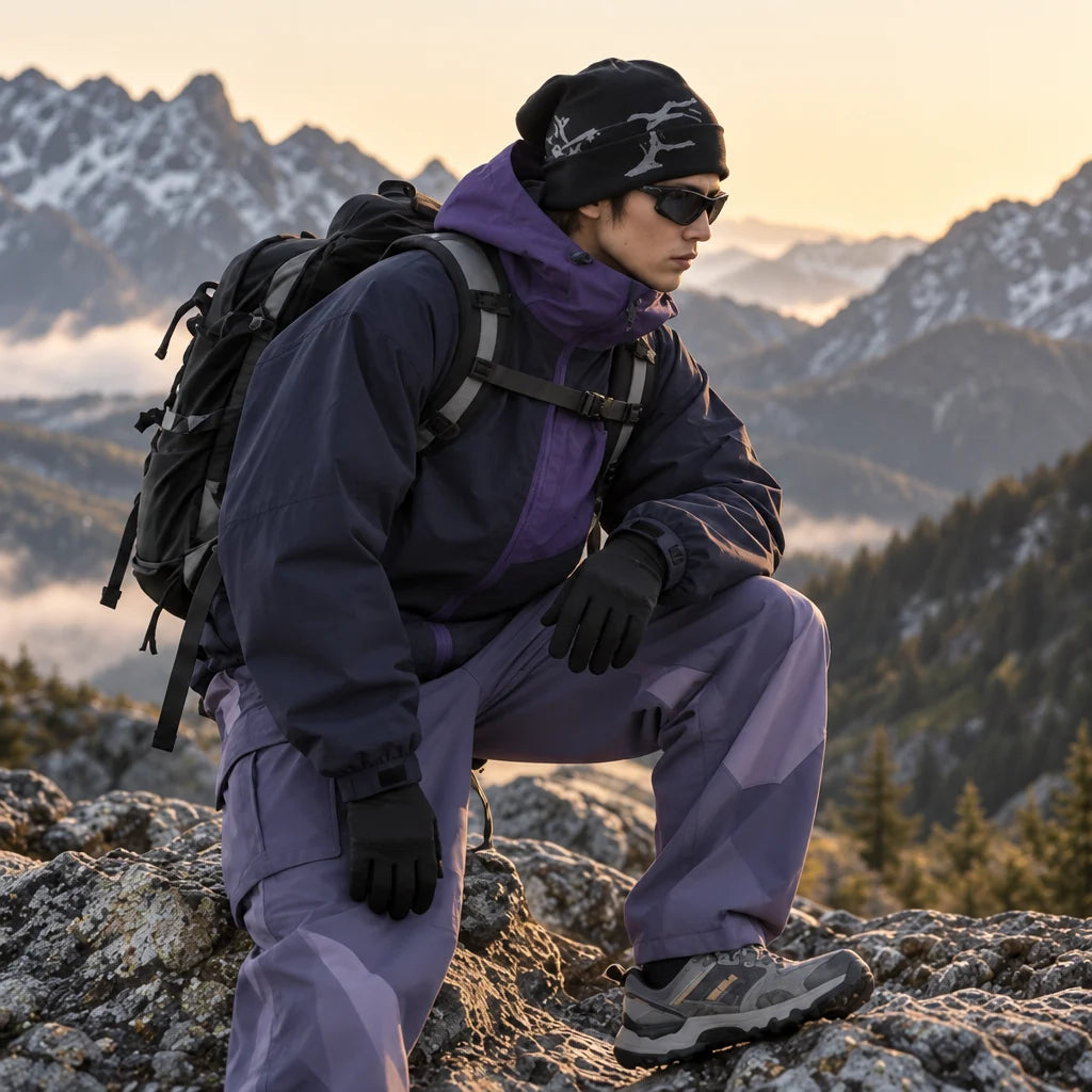 Rack - Unisex Water-Repellent & Windproof Reflective Lightweight Jacket - Deep Purple