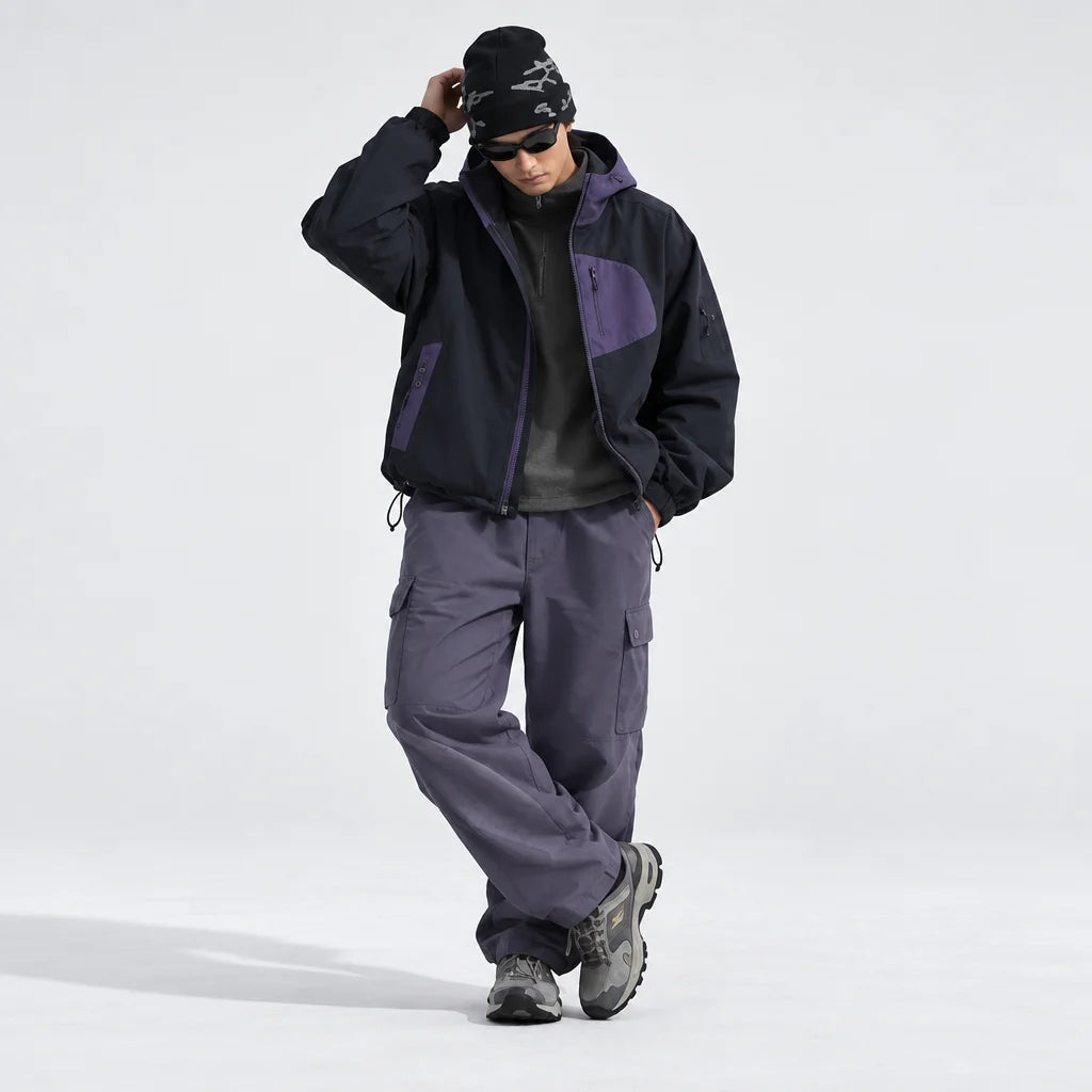 Rack - Unisex Water-Repellent & Windproof Reflective Lightweight Jacket - Deep Purple
